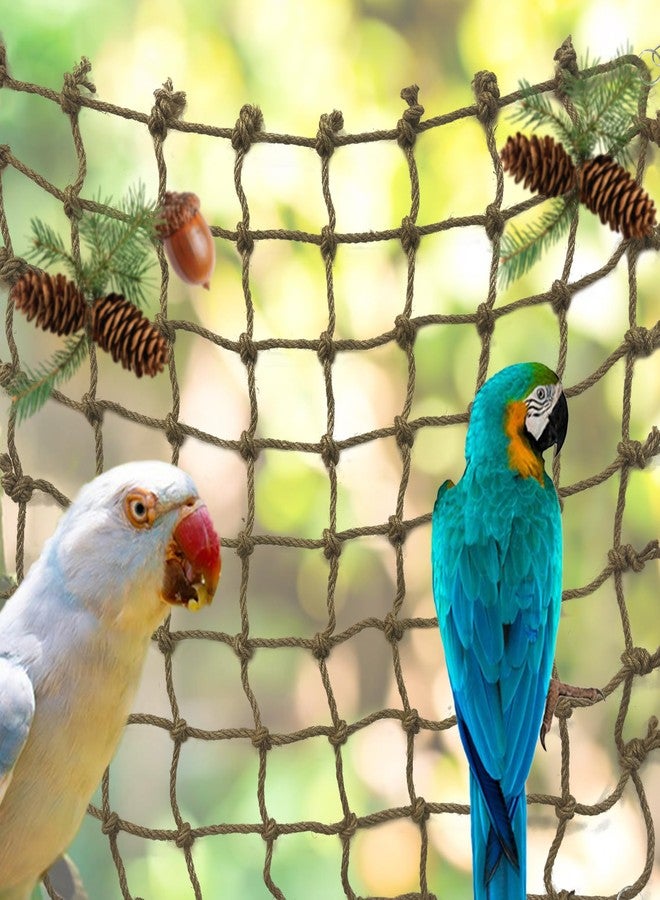 HOKABLE Parrot Climbing Net Jungle Fever Rope Small Animals Toys for Parakeets Lovebirds Finch Budgerigars Conure Cockatiel (M 16" x 16") - Image 5